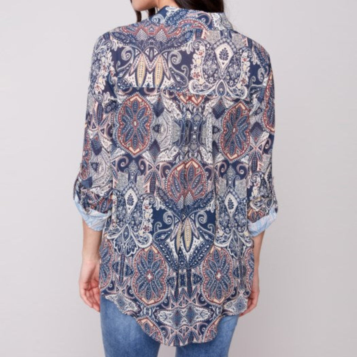 Charlie B - Printed Button-Up Blouse