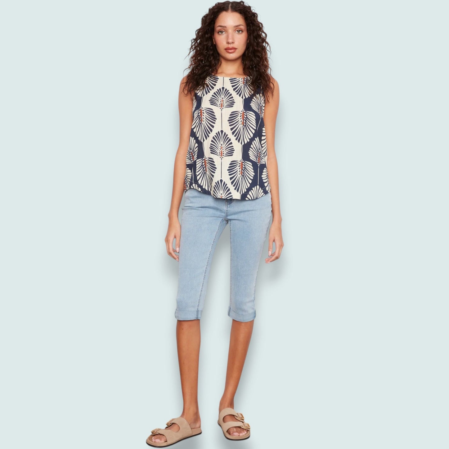 Charlie B - Printed Sleeveless Tank Top