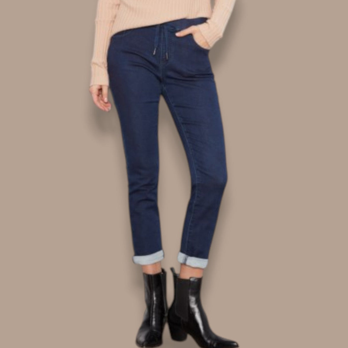 Charlie B - Knit Denim Slim-Leg Jogger Pants