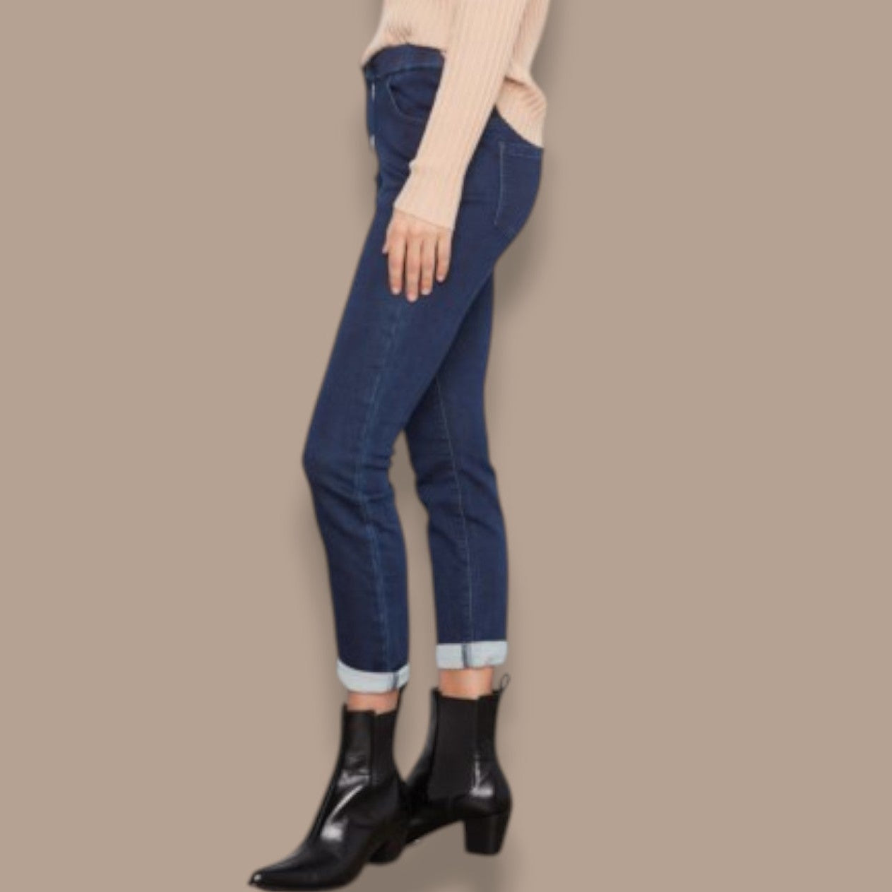 Charlie B - Knit Denim Slim-Leg Jogger Pants