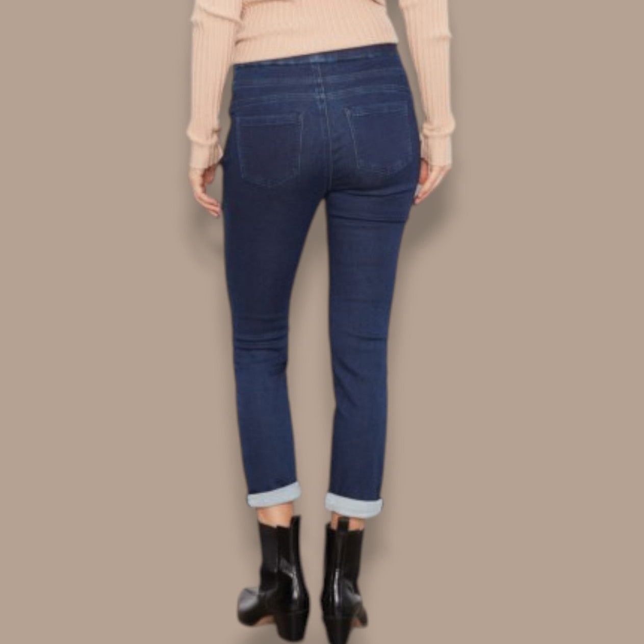 Charlie B - Knit Denim Slim-Leg Jogger Pants
