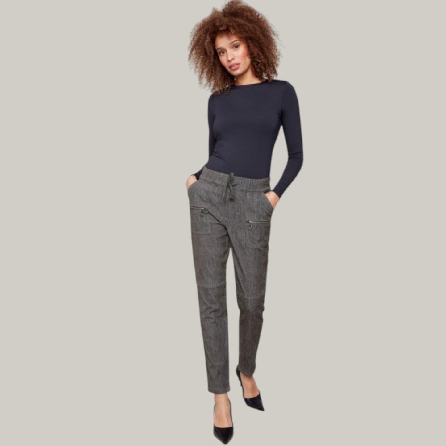 Charlie B - Pull-On Corduroy Jogger Pant With Zip Pockets