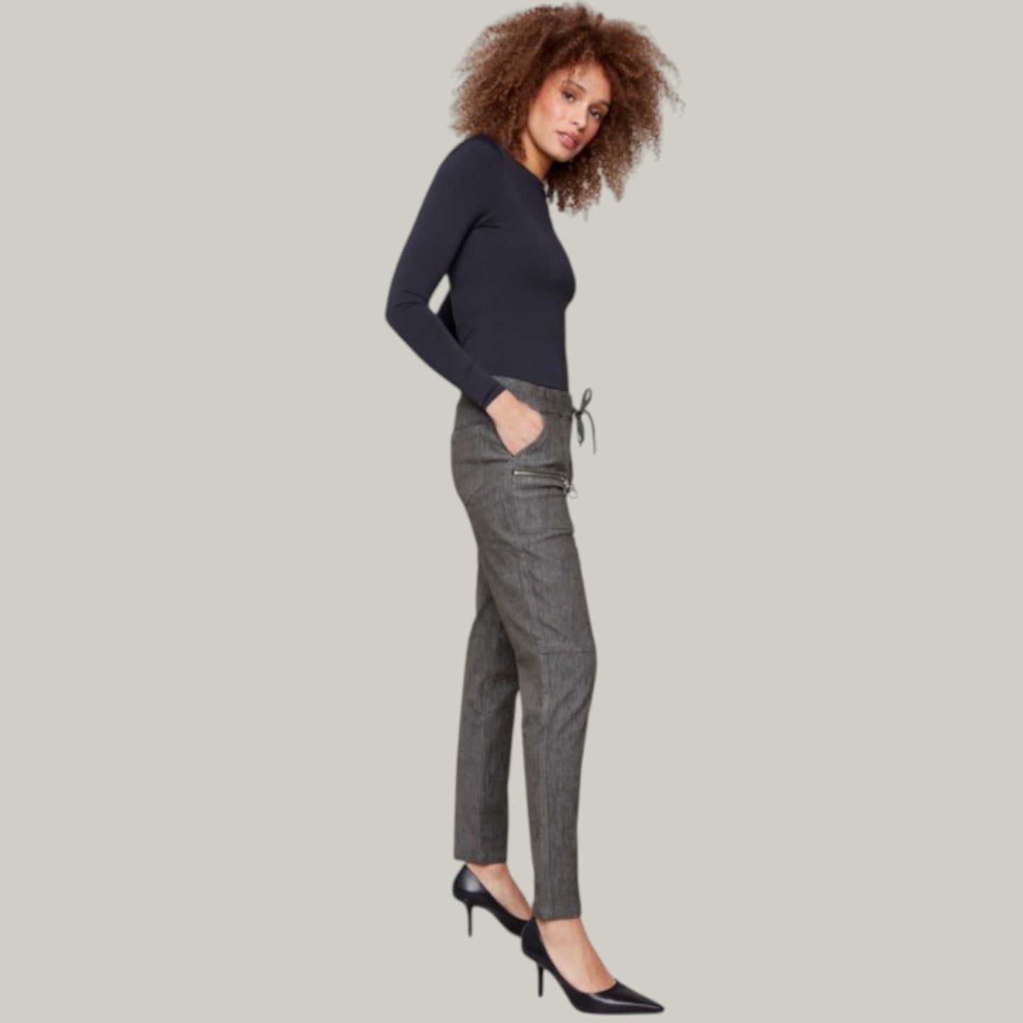 Charlie B - Pull-On Corduroy Jogger Pant With Zip Pockets
