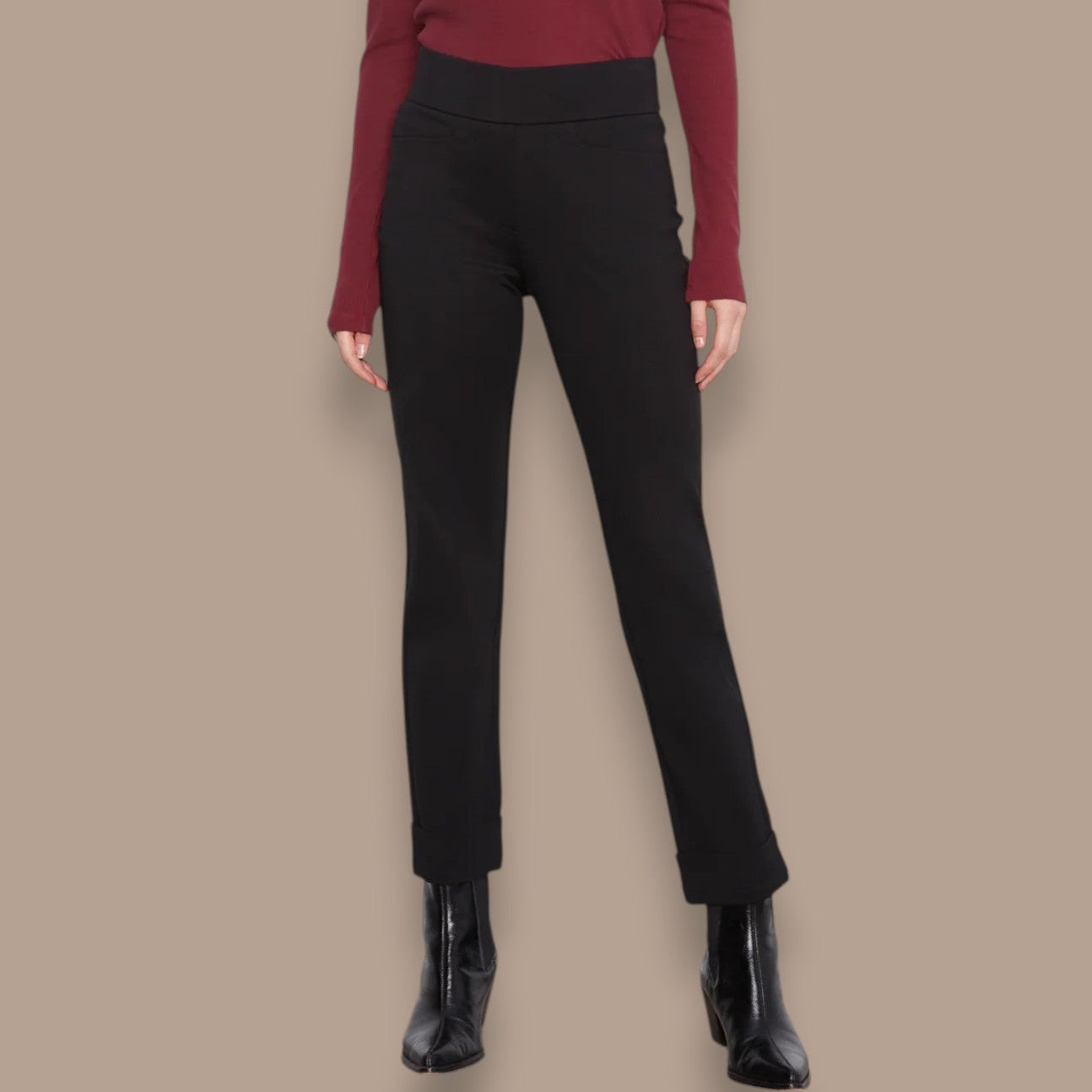 Charlie B - Rolled Cuff Pull-On Pants
