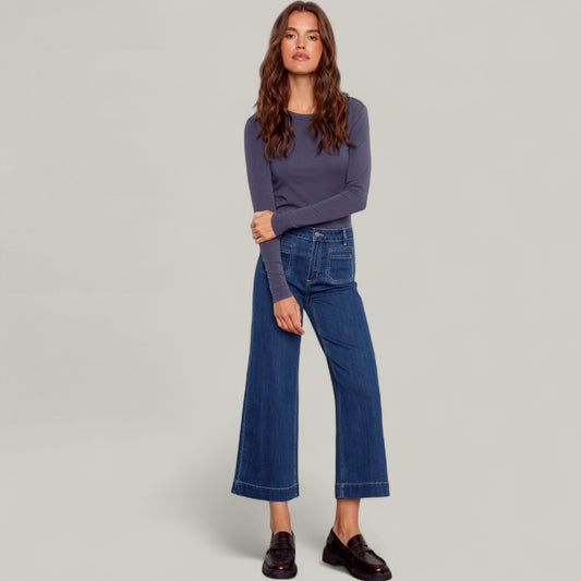 Charlie B - Patch Pocket Flare Jeans