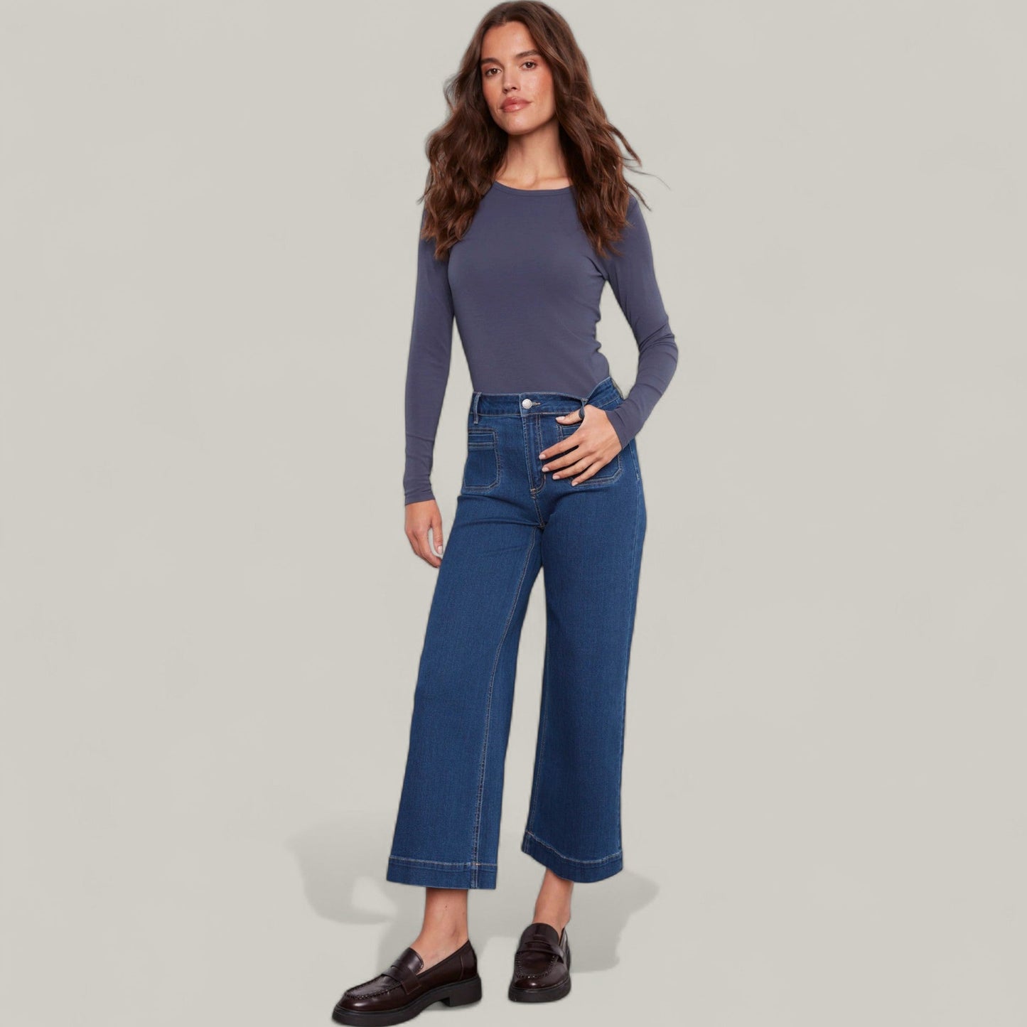 Charlie B - Patch Pocket Flare Jeans