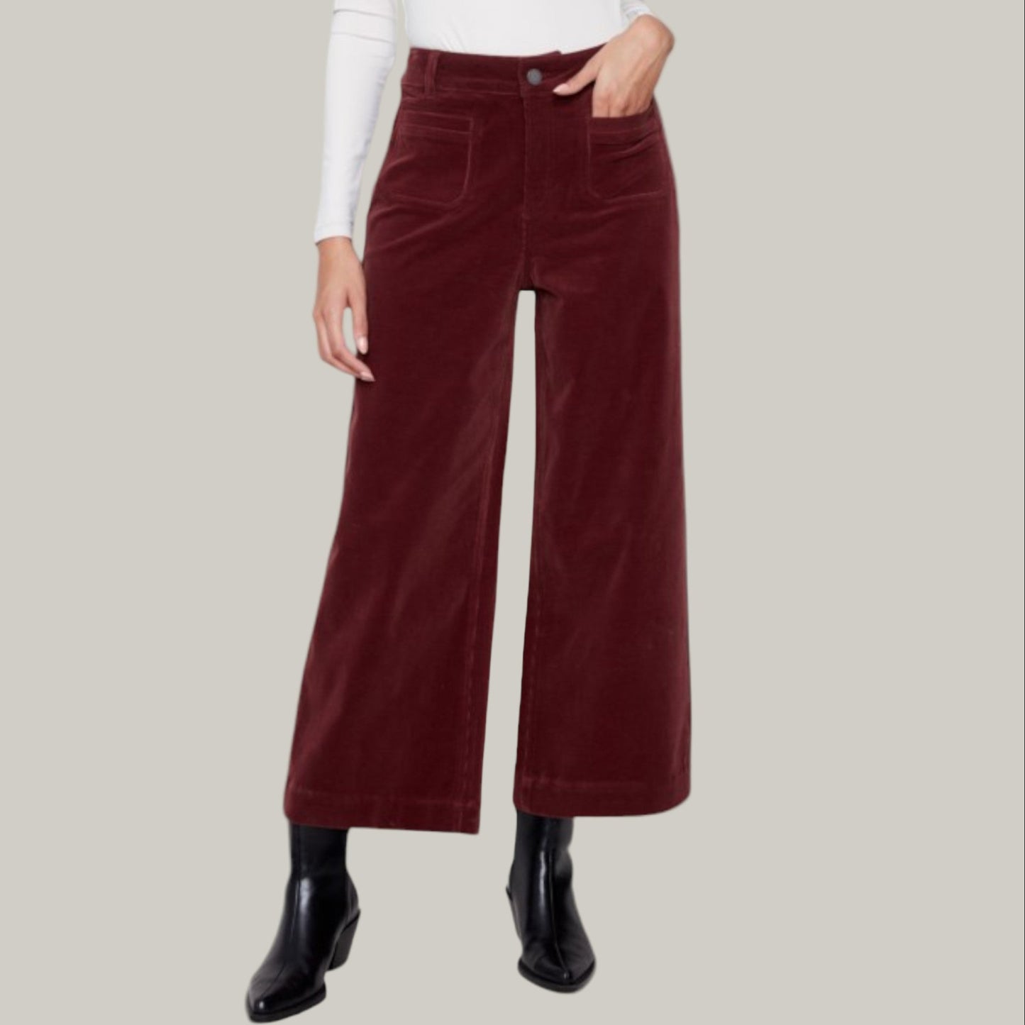 Charlie B - Cropped Flare Corduroy Pant