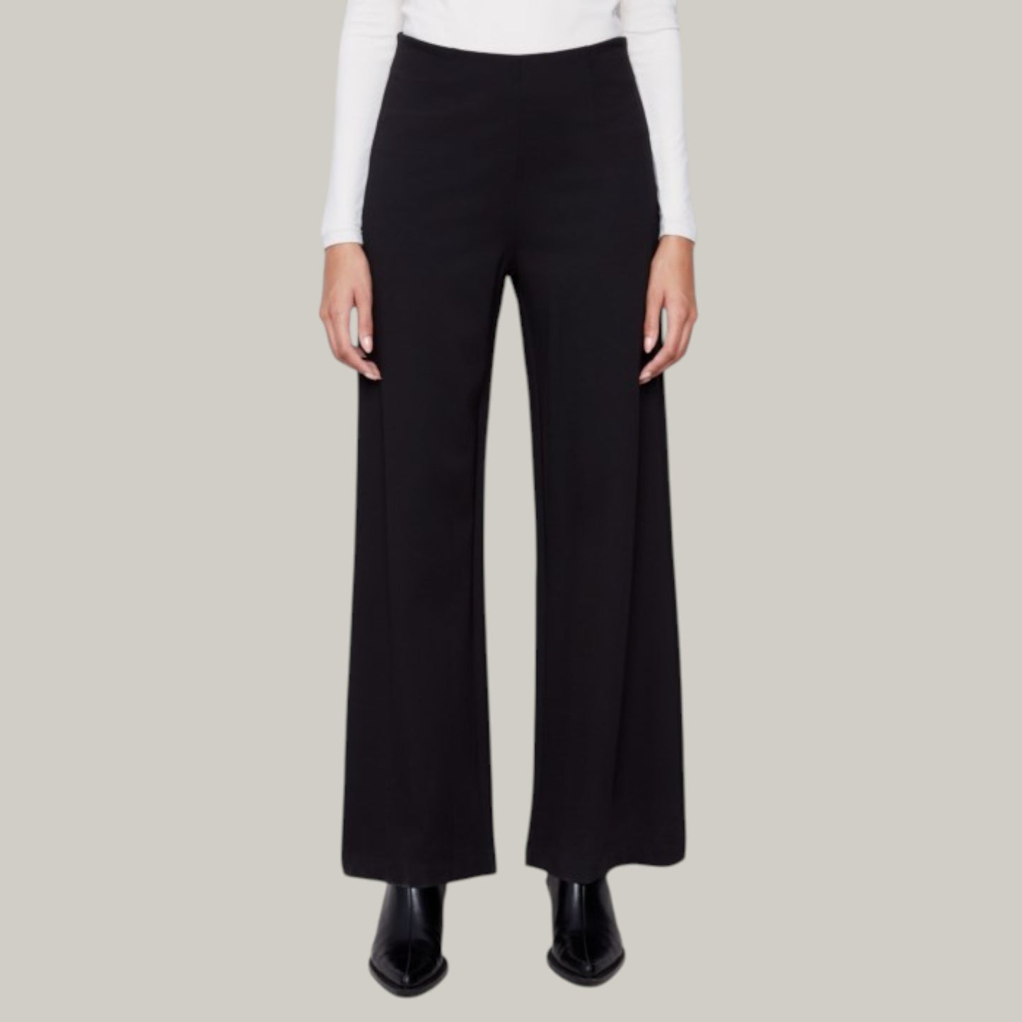 Charlie B - Pull-On Ponte Wide Leg Pants