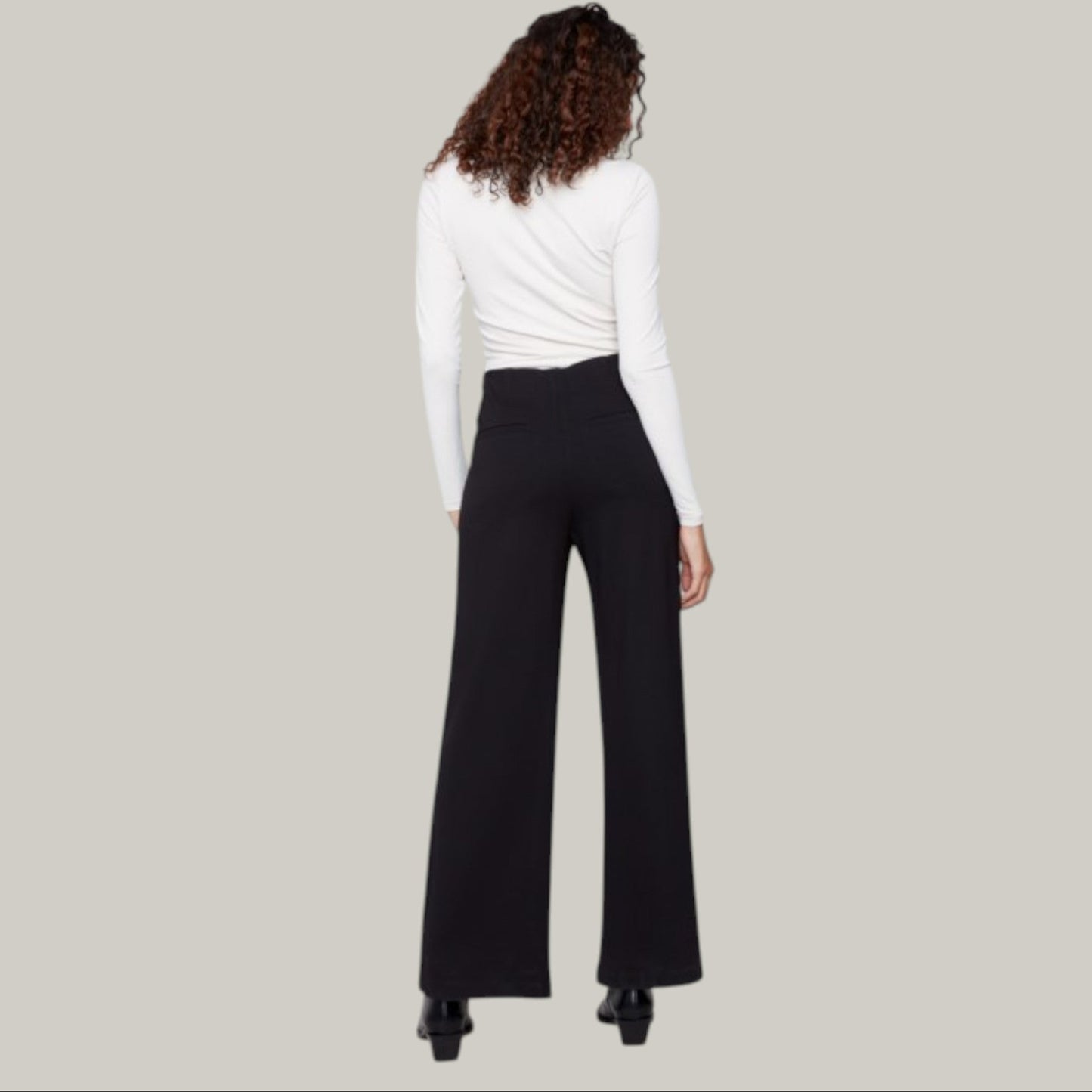 Charlie B - Pull-On Ponte Wide Leg Pants