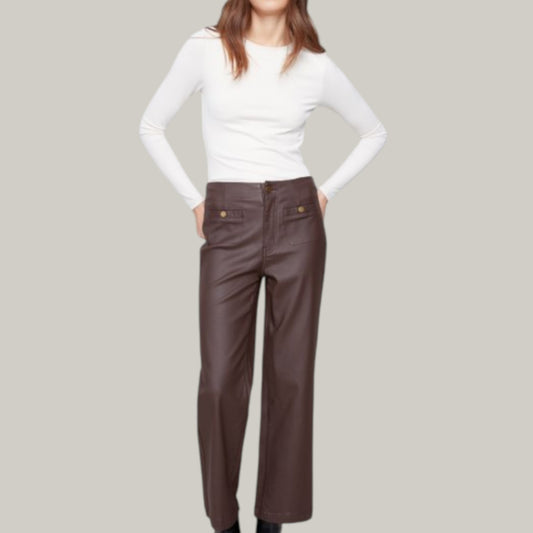 Charlie B - Flare Leg Pants With Front Welt Pockets