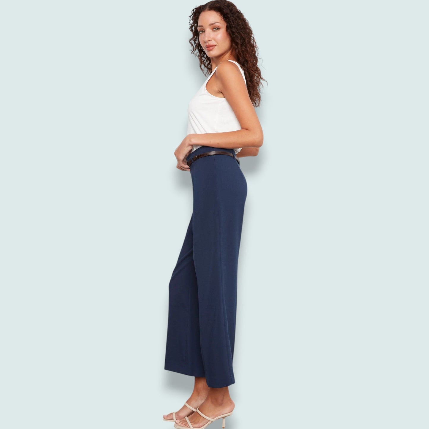 Charlie B - Cropped Dressy Belted Pants