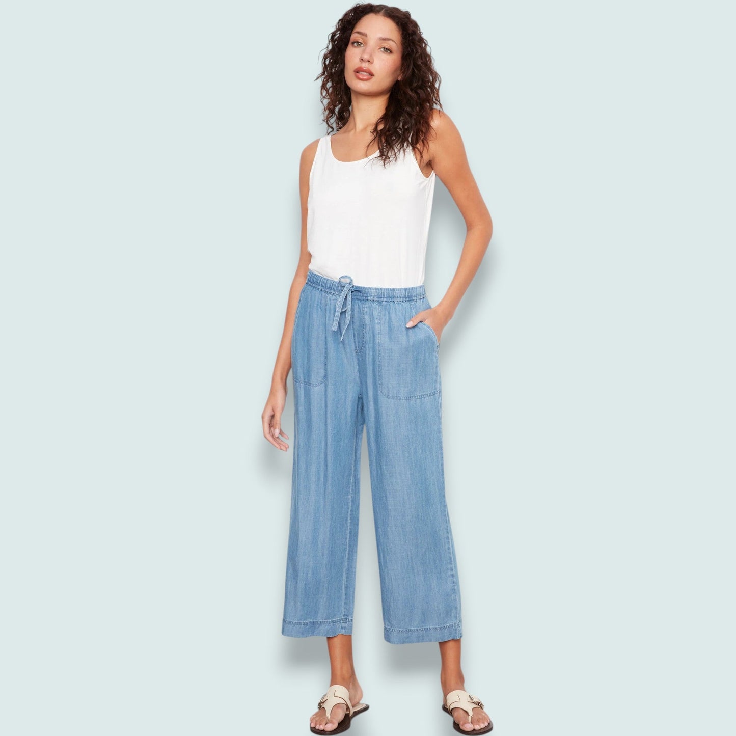 Charlie B - Tencel Wide Leg Jogger Pants