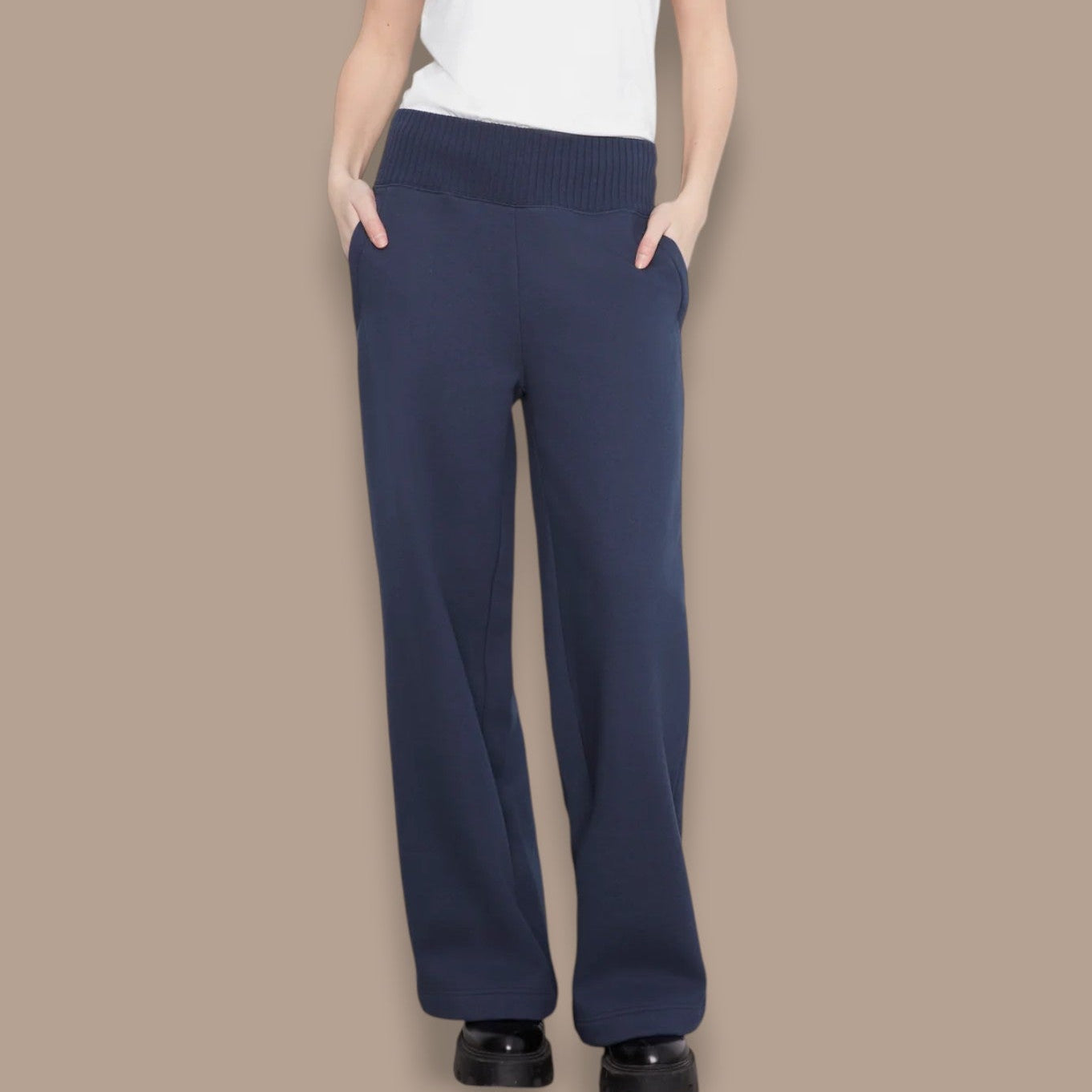 Charlie B - French Terry Wide Leg Lounge Pants