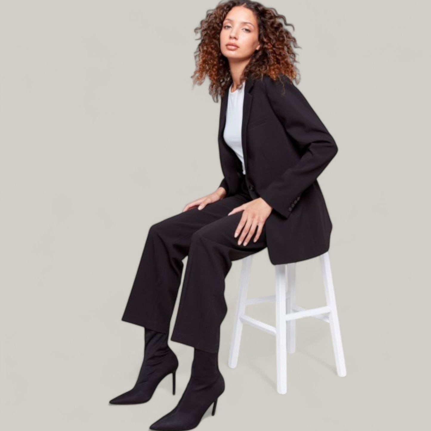 Charlie B - Blazer Jacket With Ruched Back