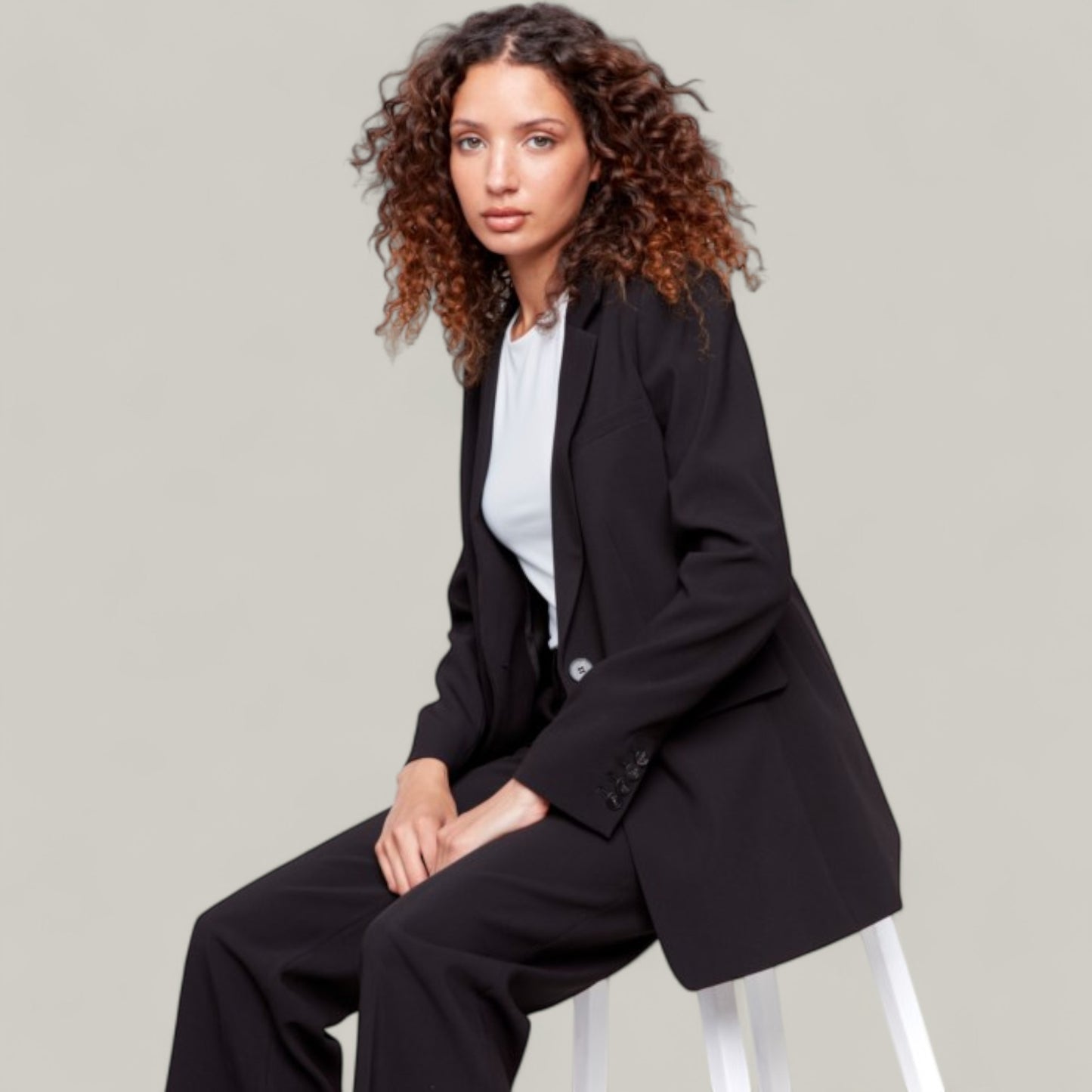 Charlie B - Blazer Jacket With Ruched Back