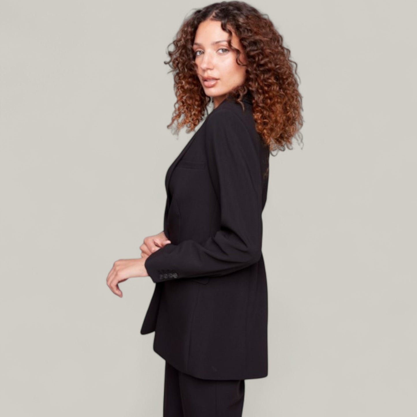 Charlie B - Blazer Jacket With Ruched Back