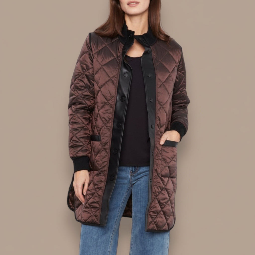 Charlie B - Reversible Mocha Quilted Jacket
