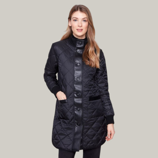 Charlie B - Reversible Long Puffer Coat