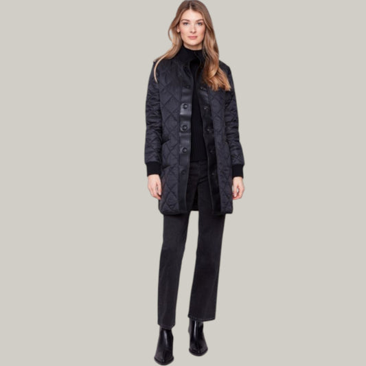 Charlie B - Reversible Long Puffer Coat