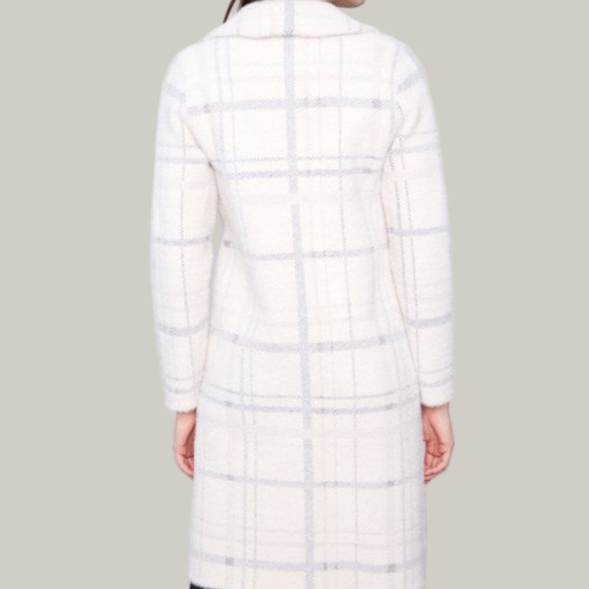 Charlie B - Long Plaid Knit Coatigan
