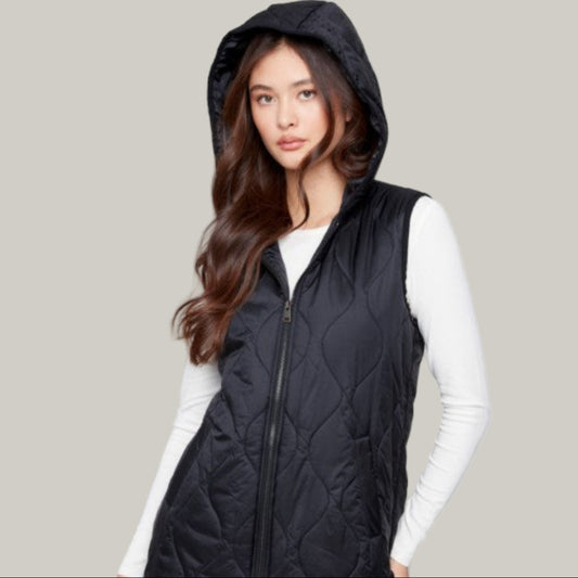 Charlie B - Pearlized Long Hooded Vest