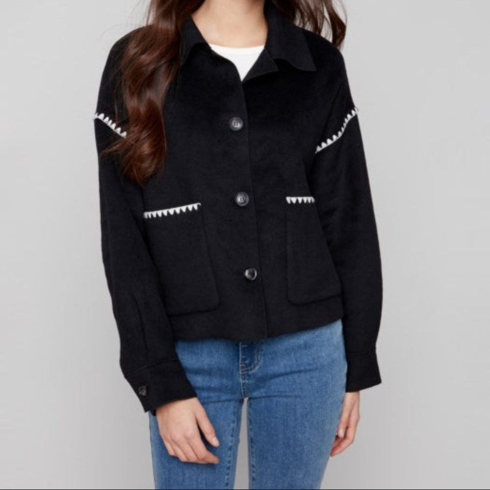 Charlie B - Short Double-Faced Wool Jacket