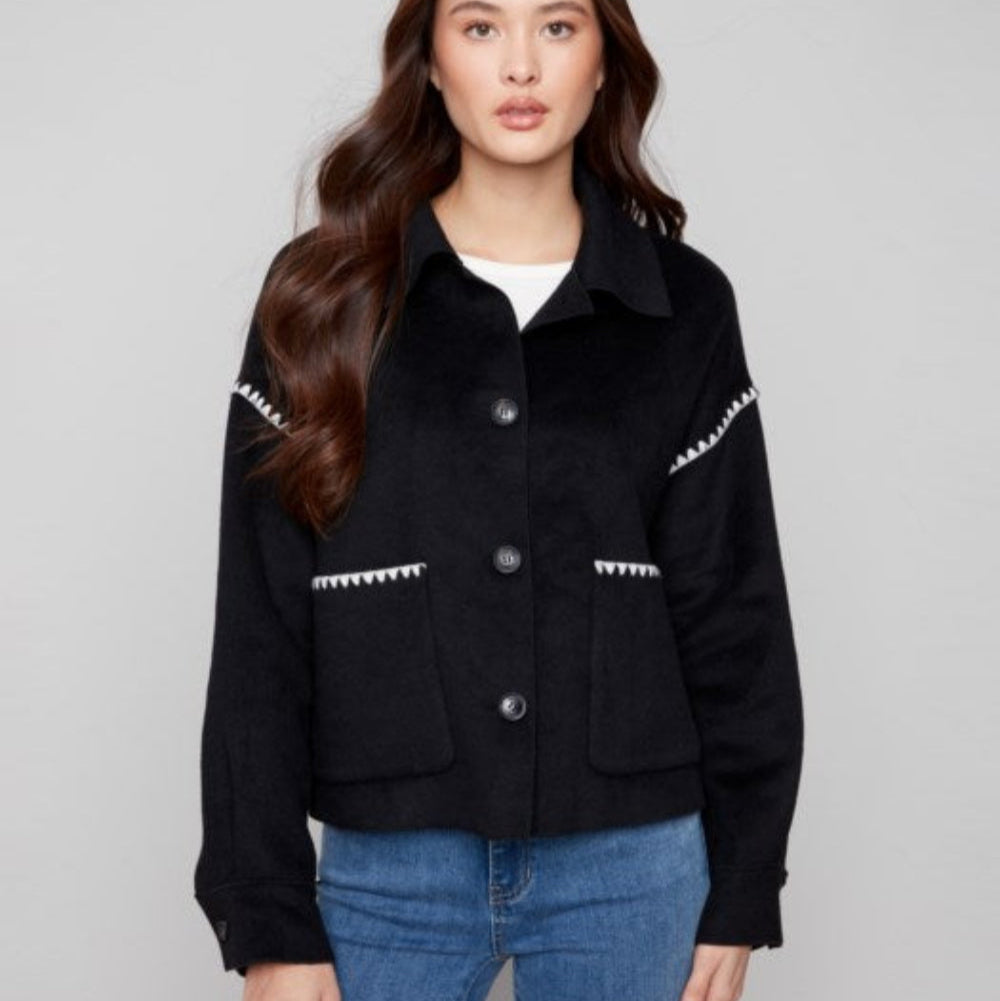 Charlie B - Short Double-Faced Wool Jacket