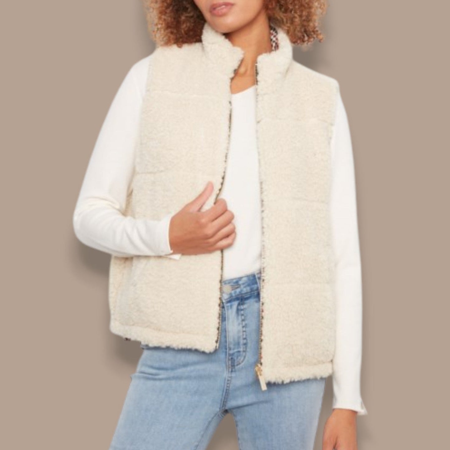 Charlie B - Reversible Sherpa Zip Vest