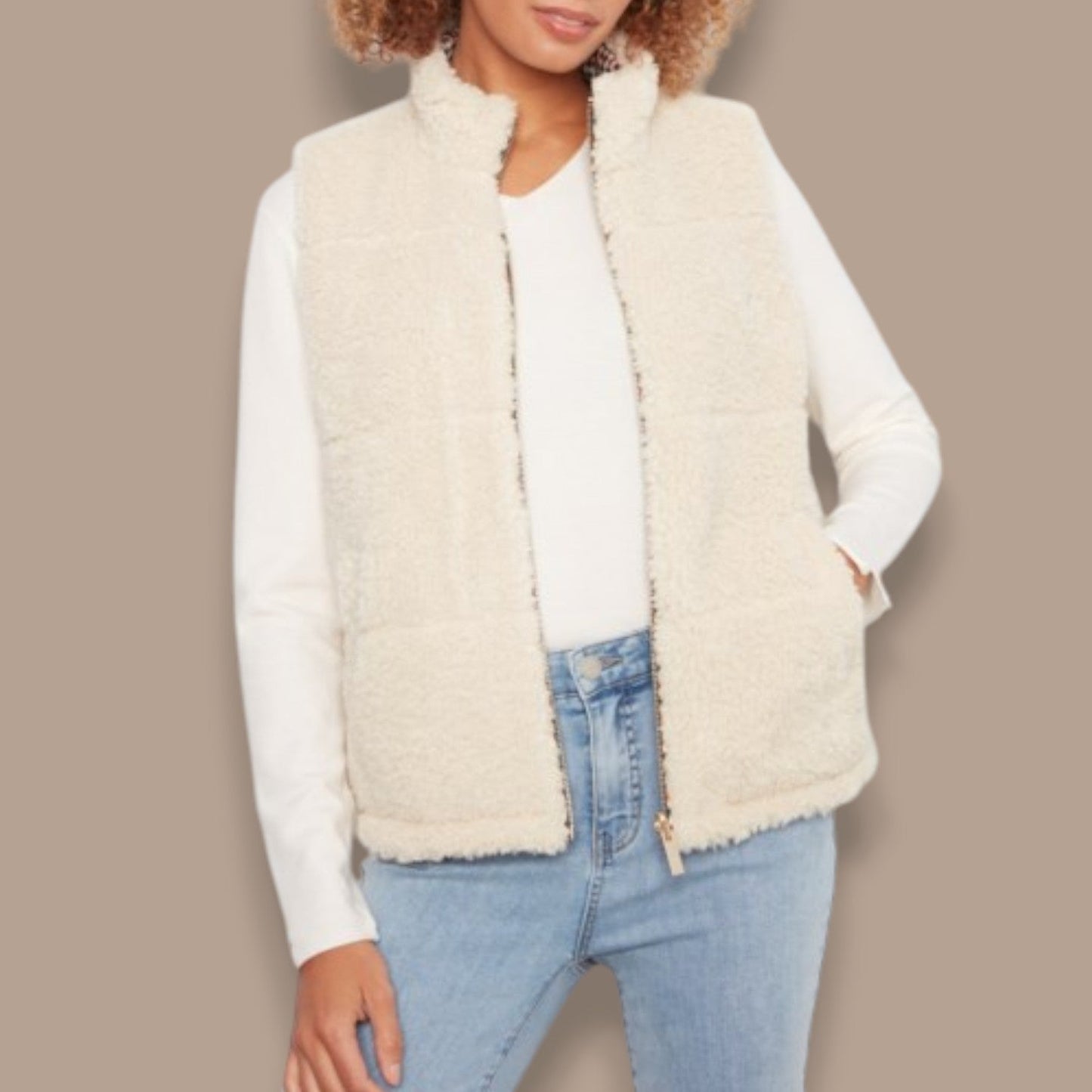 Charlie B - Reversible Sherpa Zip Vest