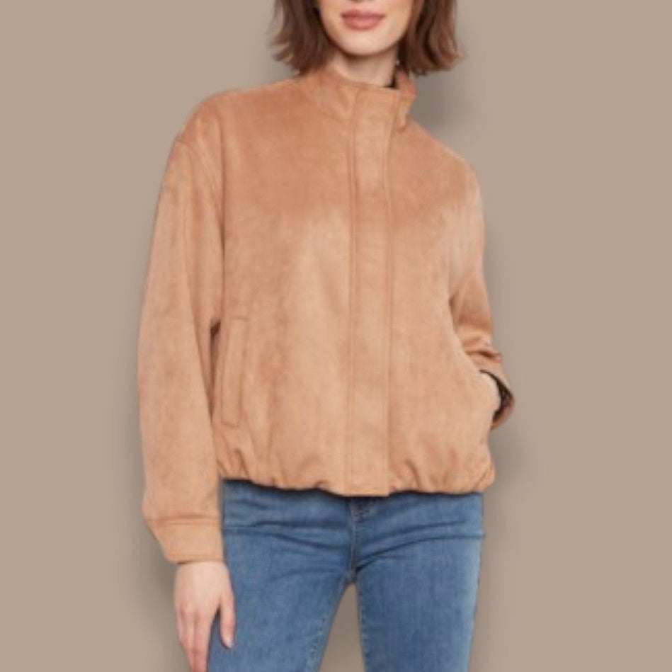 Charlie B - Faux Suede Zip Jacket
