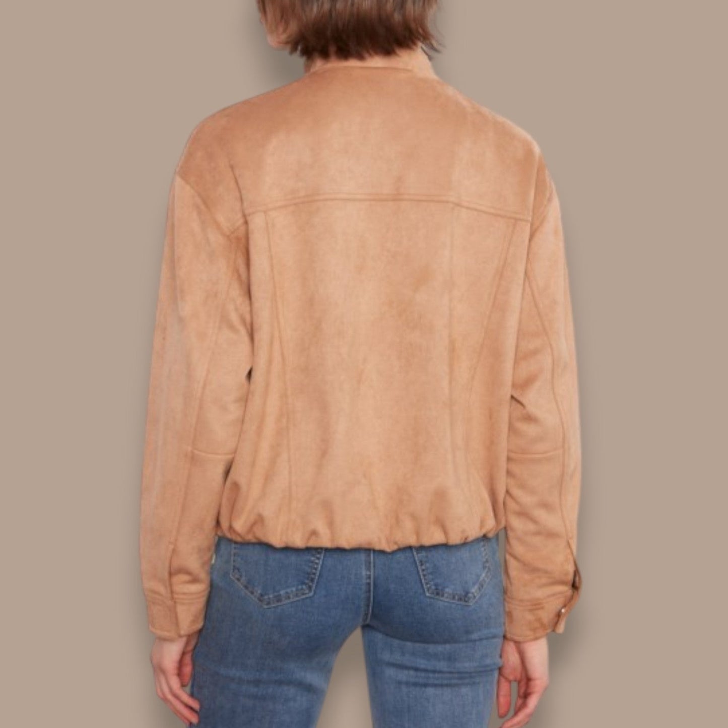 Charlie B - Faux Suede Zip Jacket