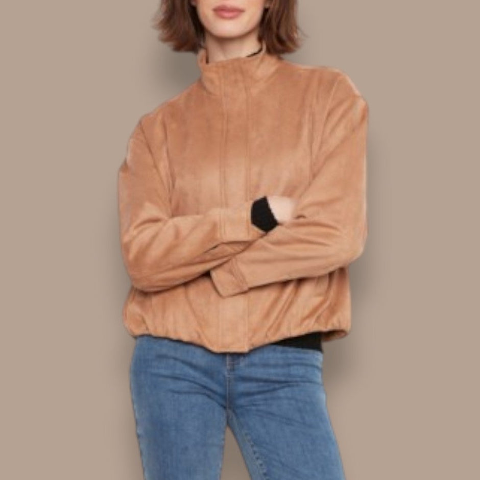 Charlie B - Faux Suede Zip Jacket