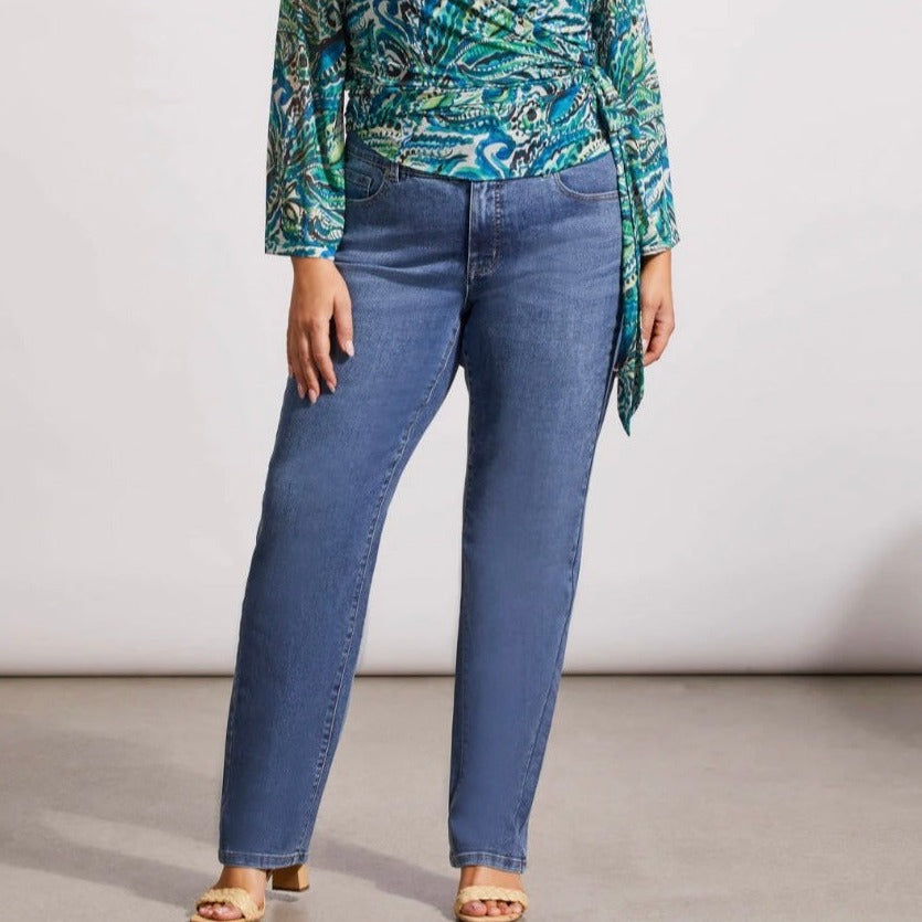 Tribal - Sophia 5-Pocket Curvy Straight Leg Jeans (Plus Size)