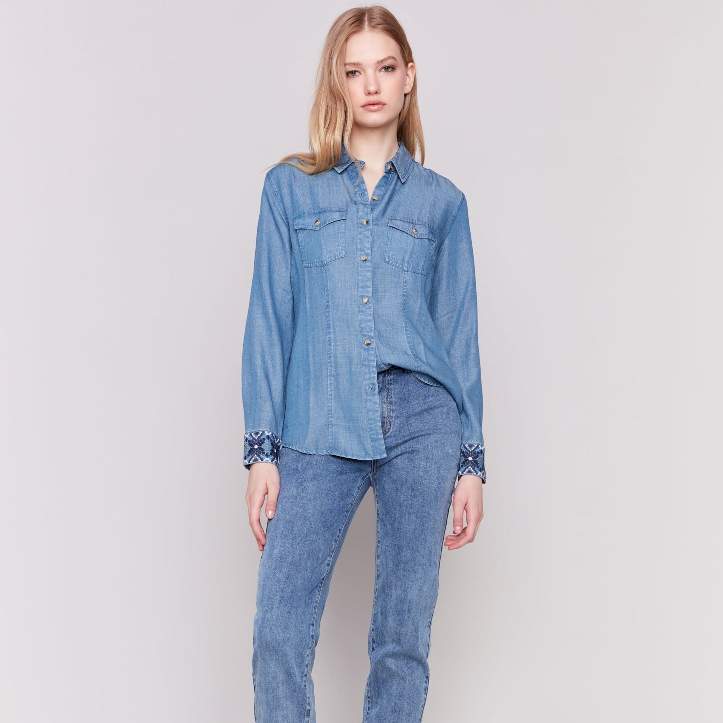 Charlie B - Denim Button-Up Shirt