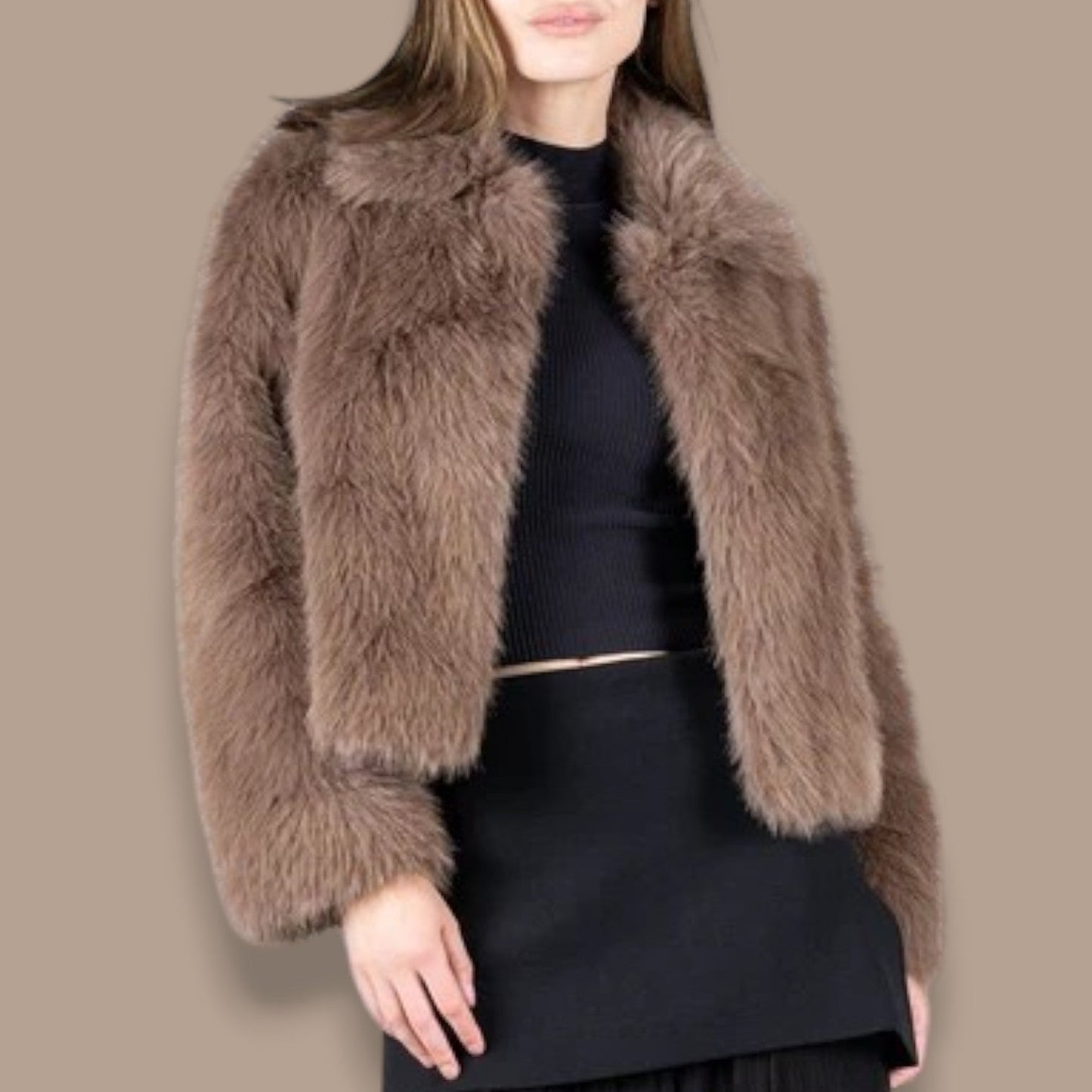 C'est Moi - Faux Fur Cropped Jacket