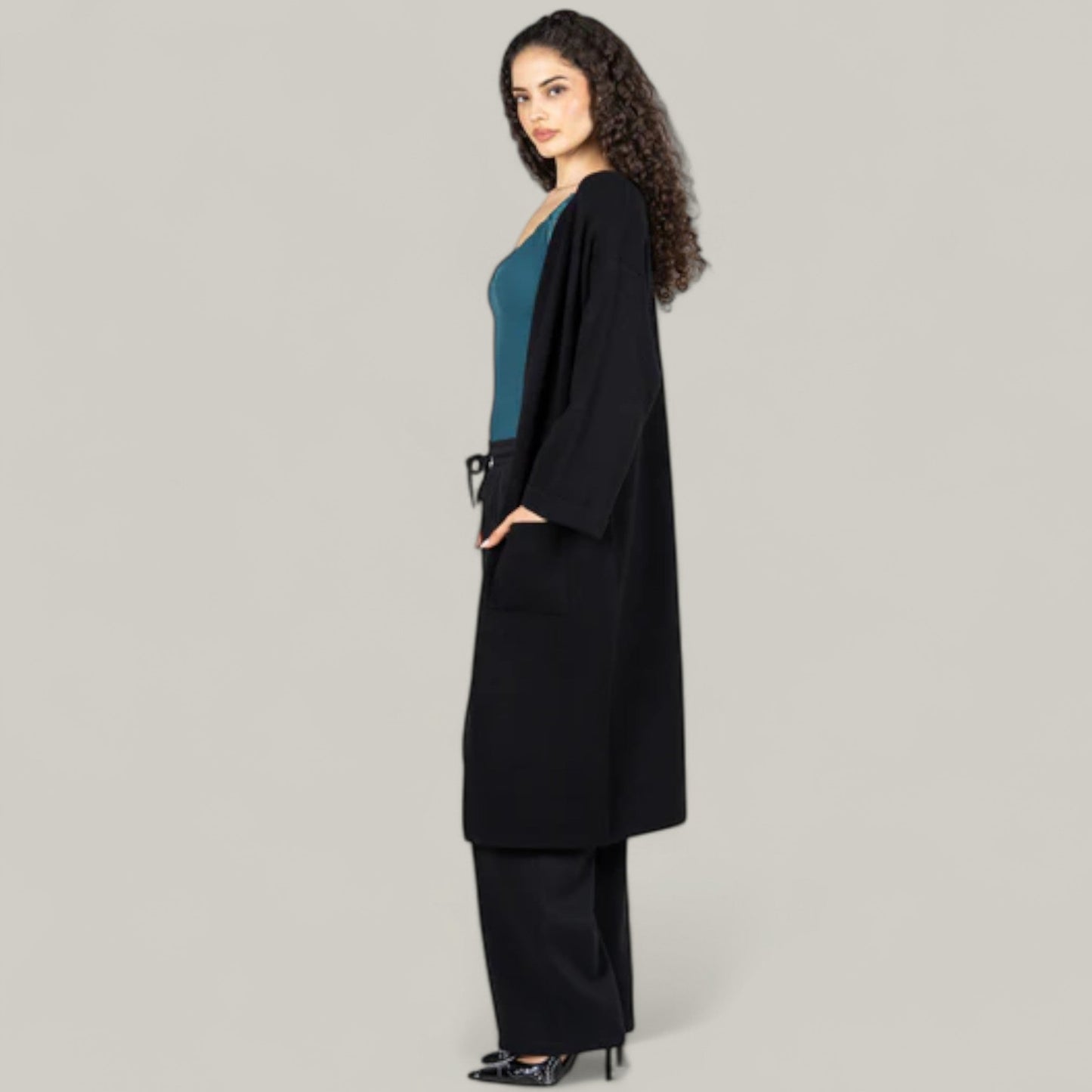 C'est Moi - Viscose Blend Long Knit Cardigan