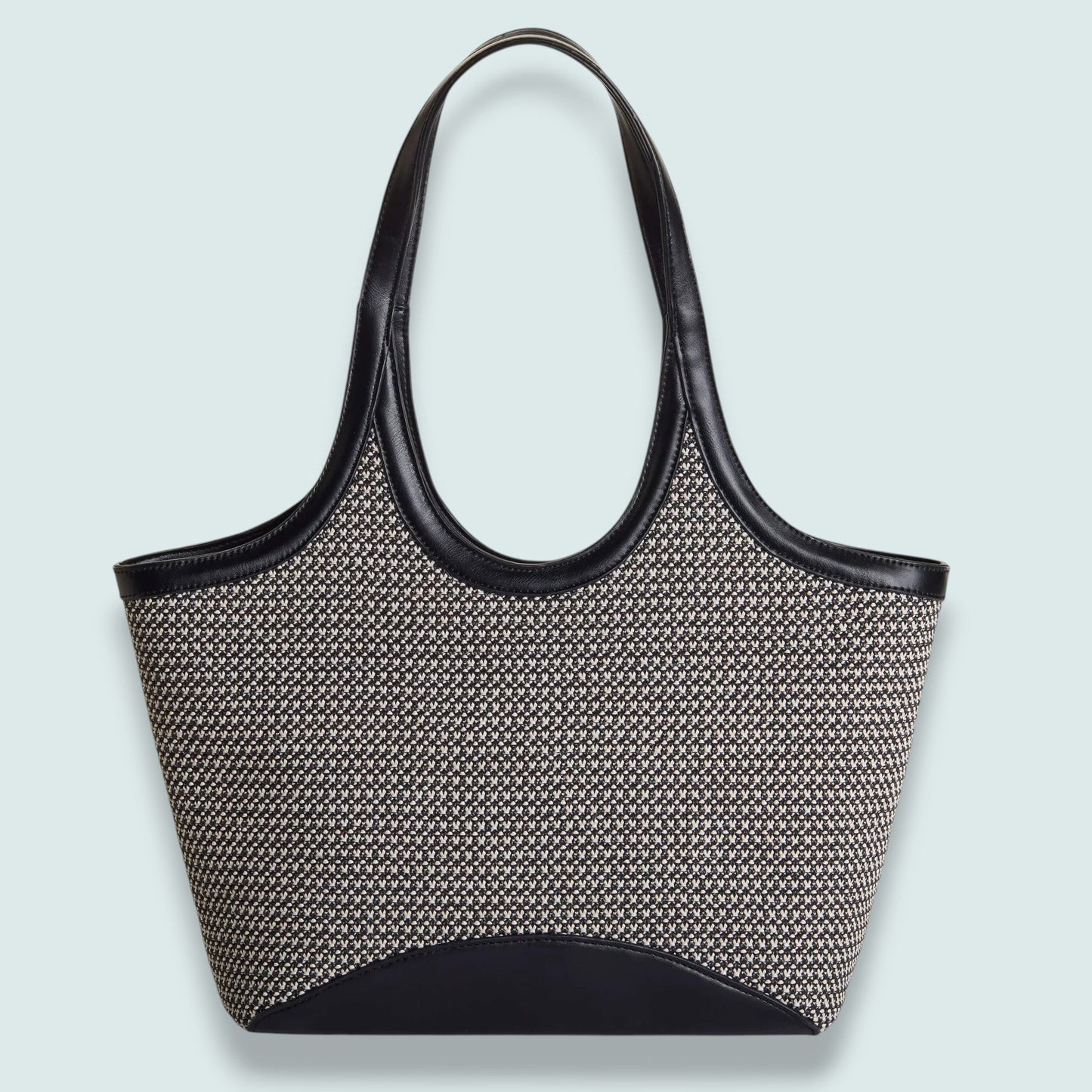 Skyla - Charlotte Large Two-Tone Woven Tote Bag