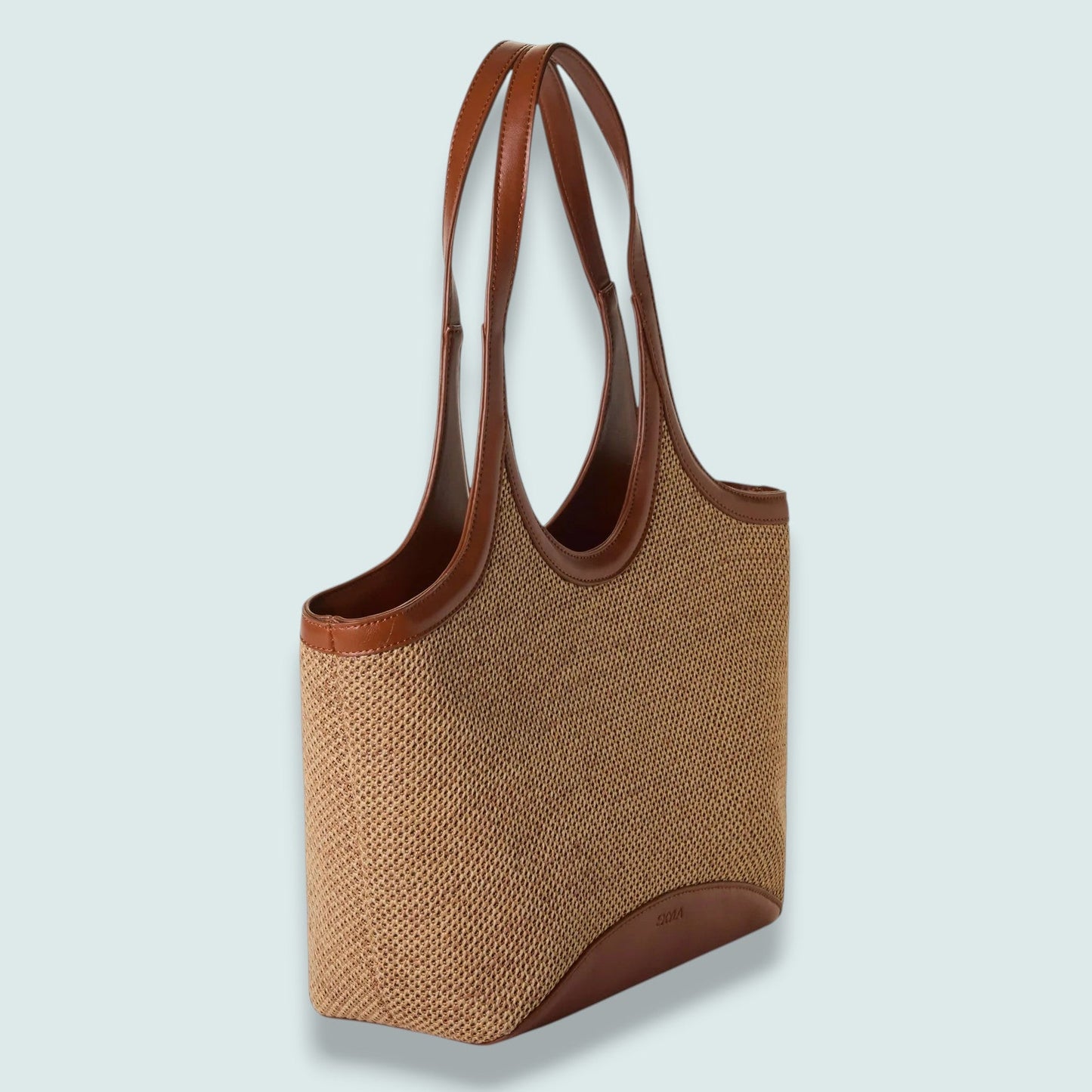 Skyla - Charlotte Large Two-Tone Woven Tote Bag