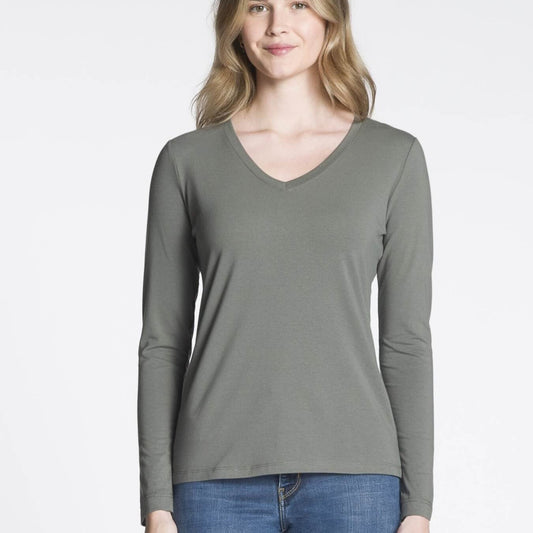 DKR - V-Neck Long Sleeve Top