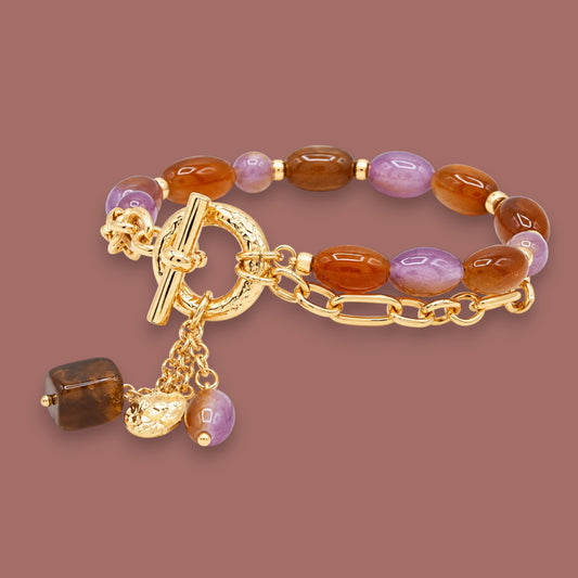 Caracol - Harmony Stone & Charm Bracelet