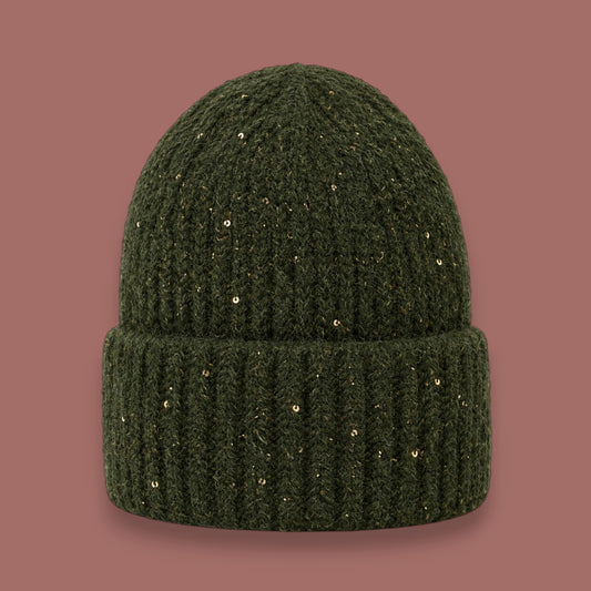 Caracol - Shimmer Ribbed Knit Beanie