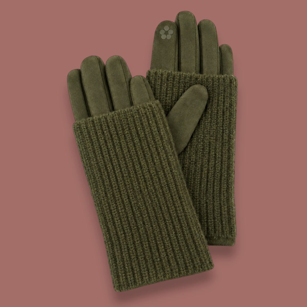 Caracol - Gloves With Ribbed Wrist Warmers