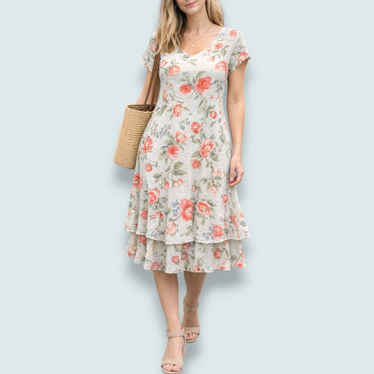 Audrey's - Garden Breeze Layered Midi Dress