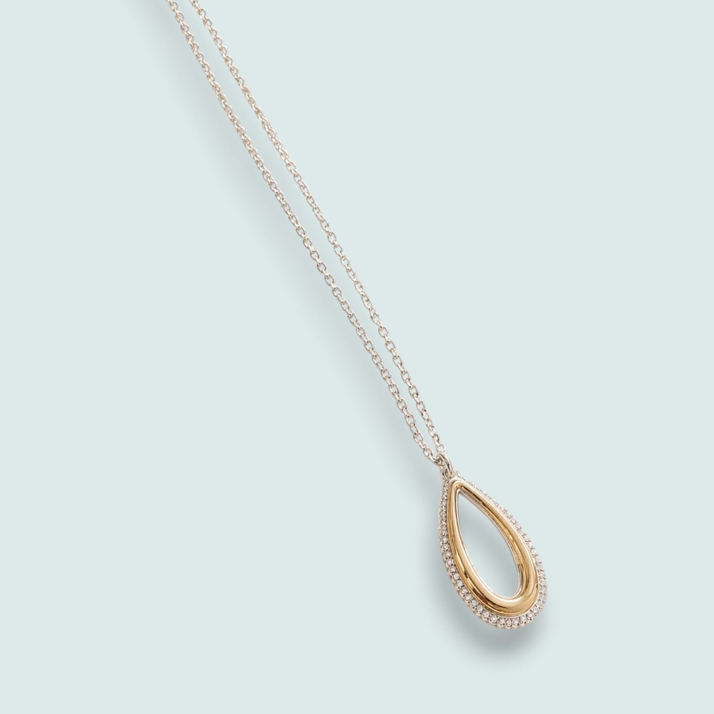 Audrey's - Gilded Teardrop Pendant Necklace