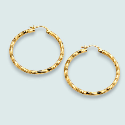 Audrey's - Twisted Hoop Earrings