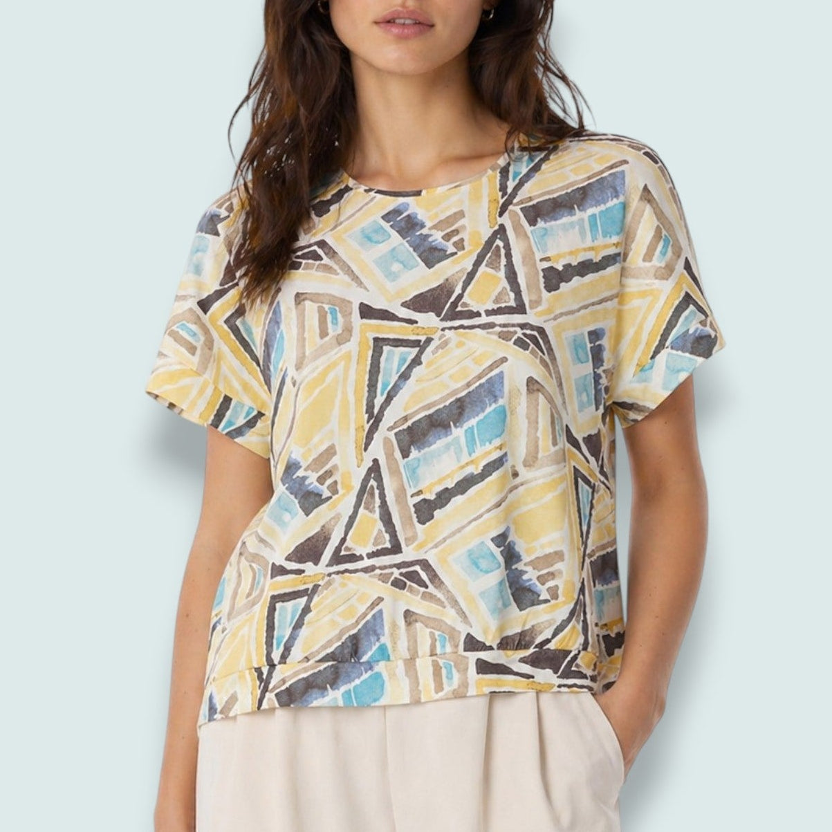 Sunday - Abstract Geo Print Tee