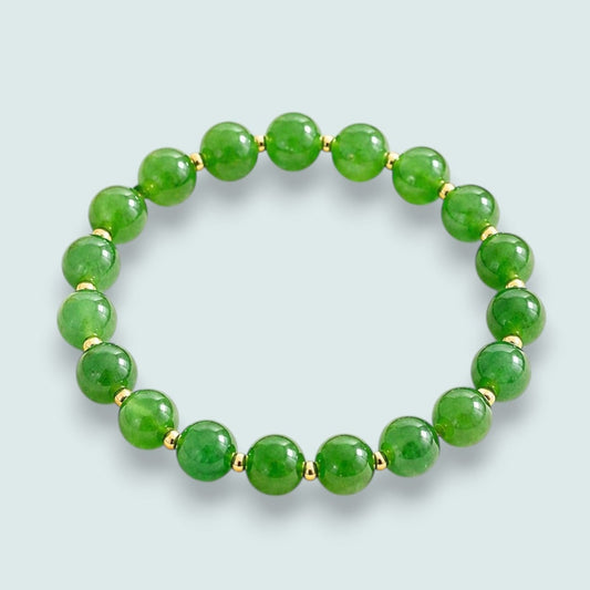 Audrey's - Emerald Tone Bead Bracelet