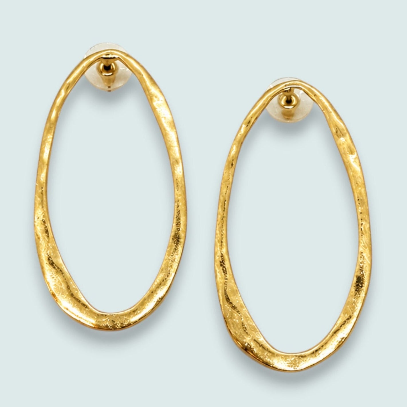 Audrey's - Sculpted Oval Drop Earrings