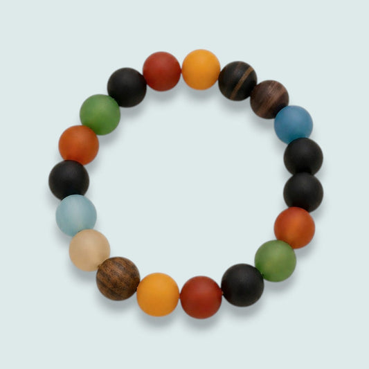 Audrey's - Matte Multi Bead Stretch Bracelet