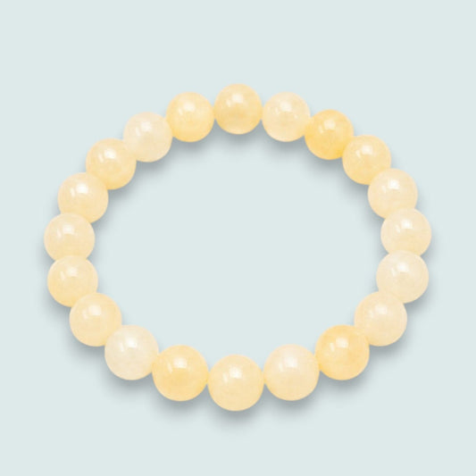 Audrey's - Soft Butter Yellow Bead Stretch Bracelet
